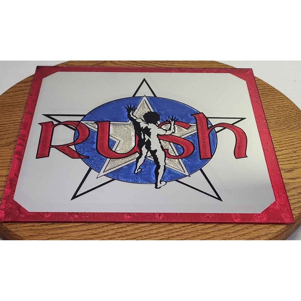 Rush Mirror Starman Logo Rock Band Carnival Prize Wall Decor 12.5x12.5